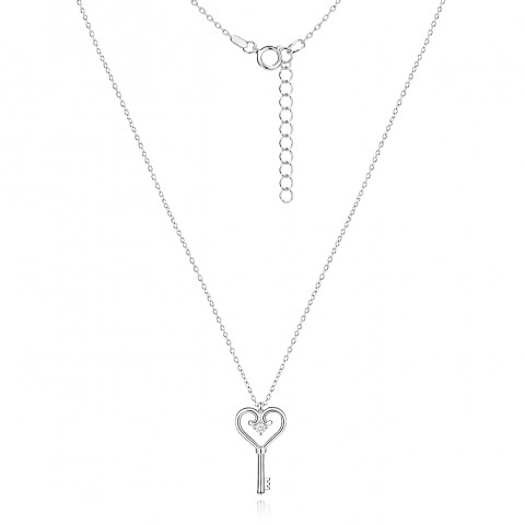 Сребърно колие Lovekey