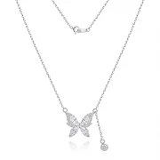 Сребърно колие Butterfly Charm