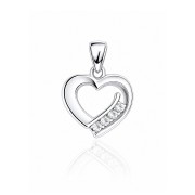 Сребърен медальон Heart Line