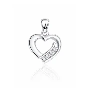 Сребърен медальон Heart Line