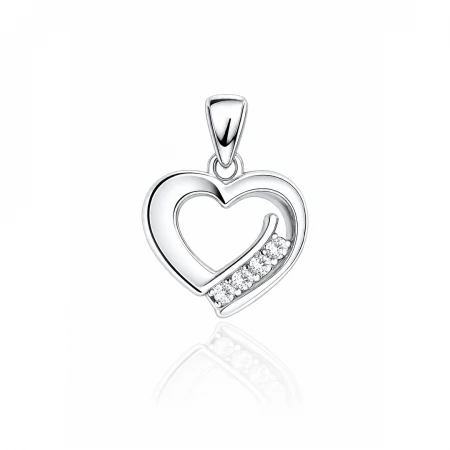 Сребърен медальон Heart Line