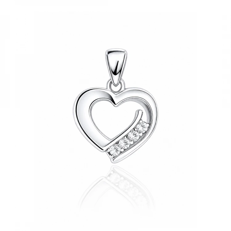Сребърен медальон Heart Line