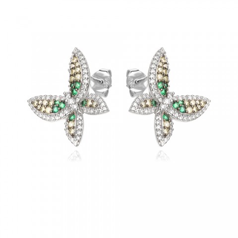 Сребърно колие Luxury Butterflies