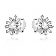 Сребърни обеци Moonlit Garden