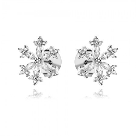 Сребърни обеци Florelle