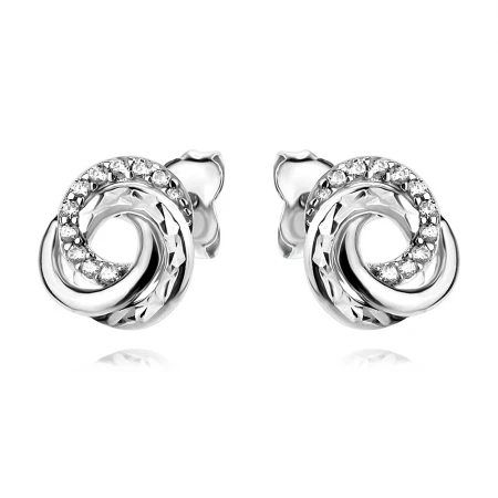 Сребърни обеци Infinity Shine