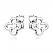 Сребърни обеци Clover Frame