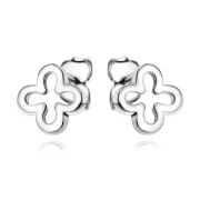 Сребърни обеци Clover Frame