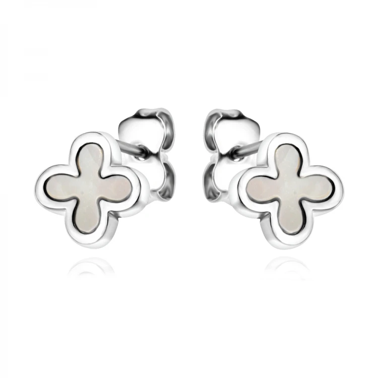 Сребърни обеци Clover Pearl Сребърни обеци Clover Pearl