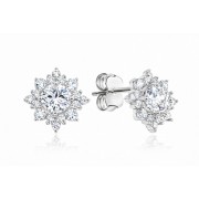 Сребърни обеци Flower Spark