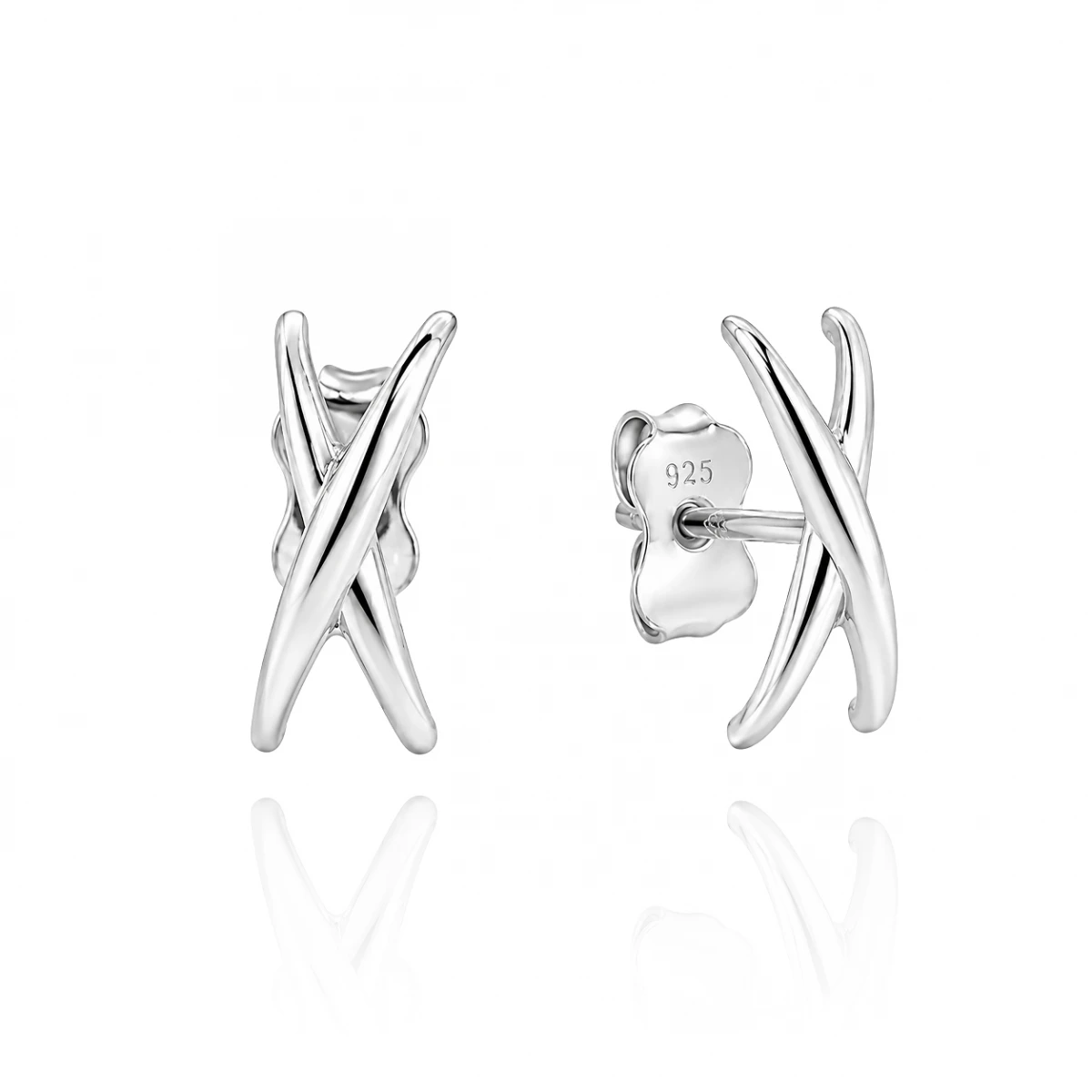 Сребърни обеци Inner Cross Сребърни обеци Inner Cross