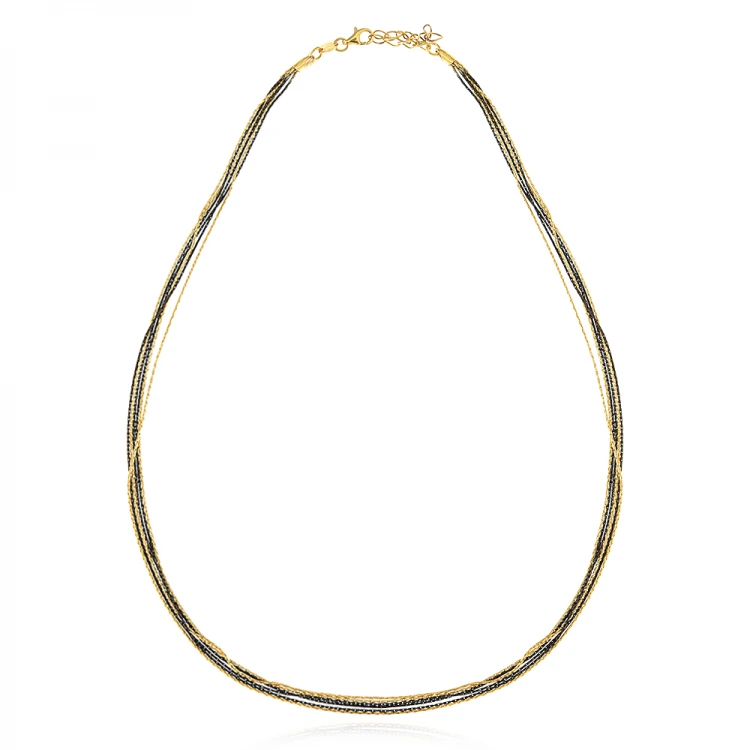 Сребърен синджир Kлас Black&Gold 