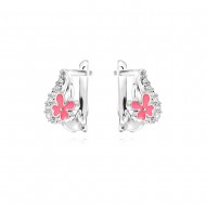 Детски сребърни обеци Ribbon