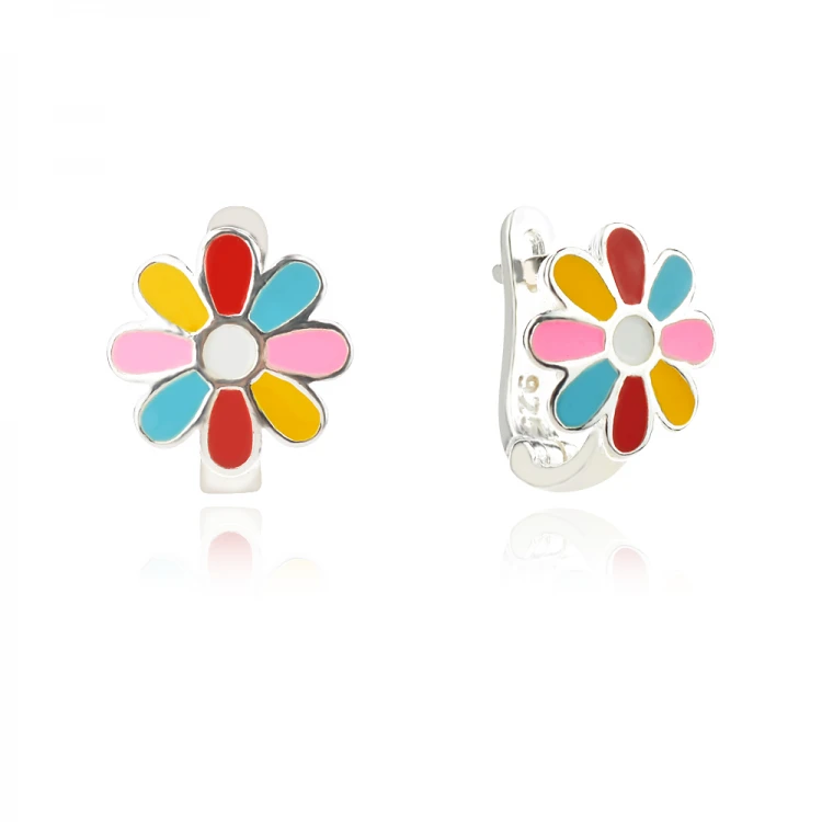 Детски сребърни обеци Flower Детски сребърни обеци Flower