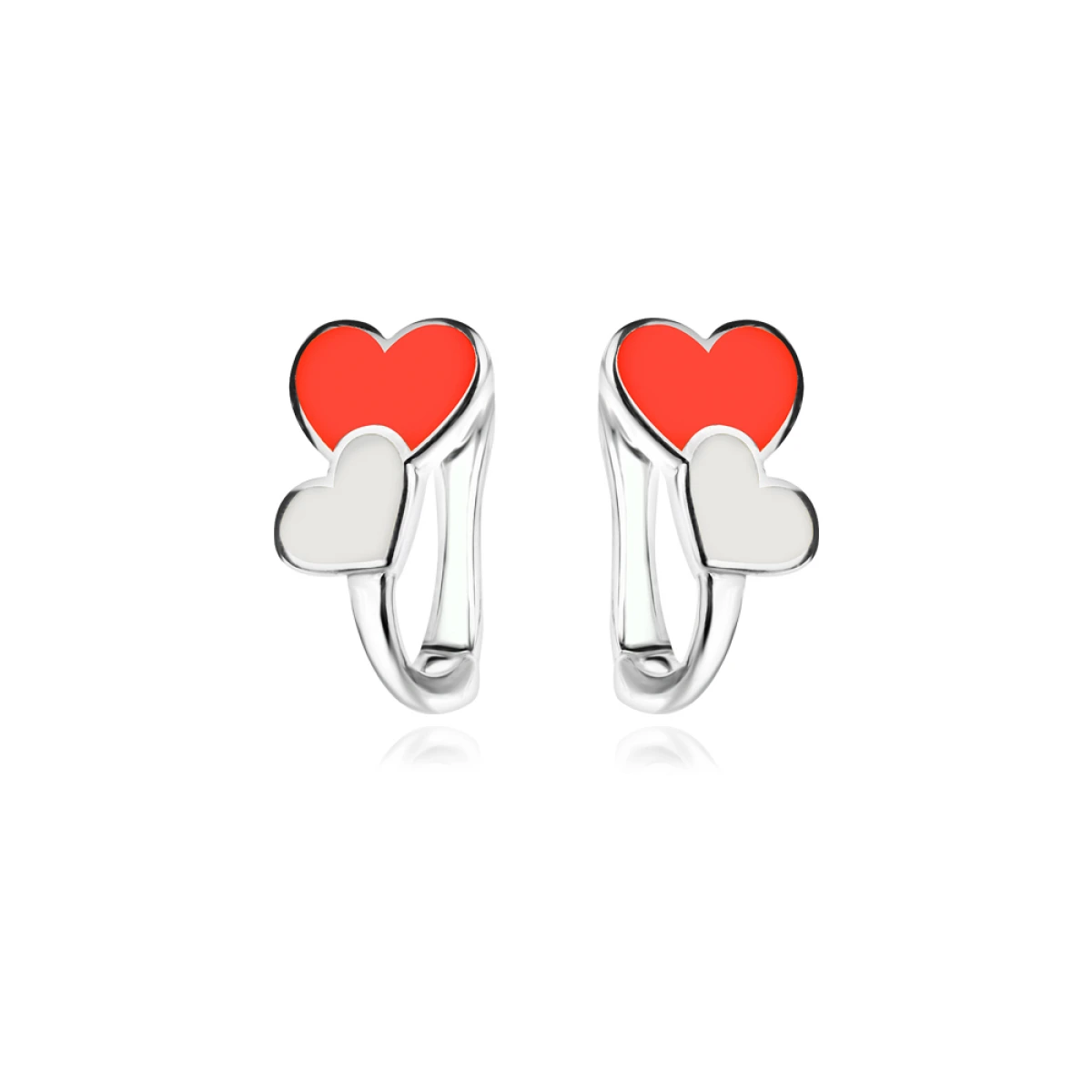 Детски сребърни обеци Love