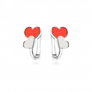 Детски сребърни обеци Love