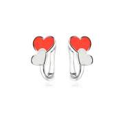 Детски сребърни обеци Love