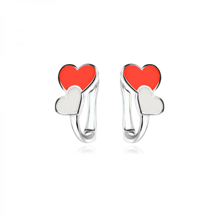 Детски сребърни обеци Love Детски сребърни обеци Love
