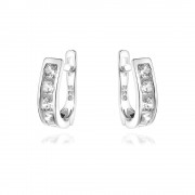 Детски сребърни обеци Whitey