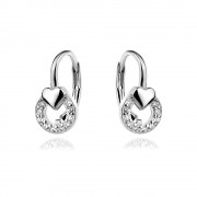 Детски сребърни обеци Little Heart