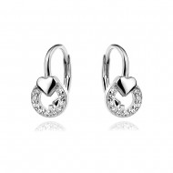 Детски сребърни обеци Little Heart Детски сребърни обеци Little Heart