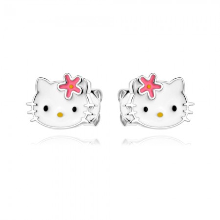Детски сребърни обеци Sweet Kitty Детски сребърни обеци Sweet Kitty