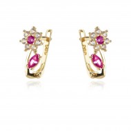 Златни детски обеци Цвете