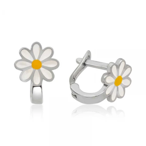 Детски сребърни обеци Sun flower