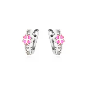 Детски сребърни обеци Pink