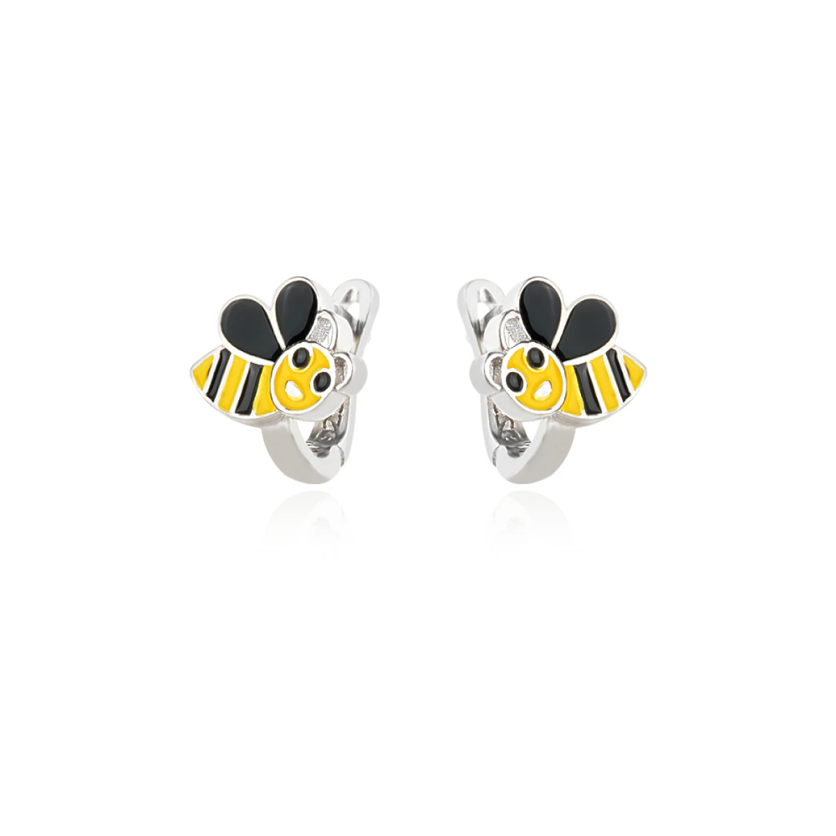 Детски сребърни обеци Bee