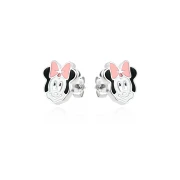 Детски сребърни обеци Pink Mouse