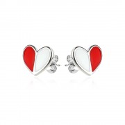 Детски сребърни обеци Heart