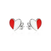 Детски сребърни обеци Heart
