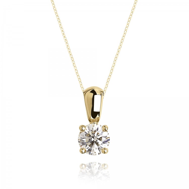 Златно колие с диамант Brilliant (My First Diamond) Златно колие с диамант Brilliant - Бижута с диаманти