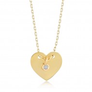 Златно колие с диамант Love on the top