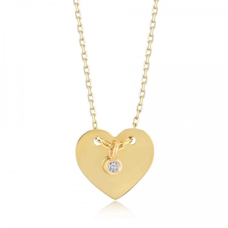 Златно колие с диамант Love on the top (My First Diamond) Златно колие с диамант Love on the top - Бижута с диаманти