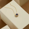 Златно колие със сапфир Златно колие със сапфир