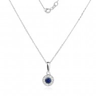 Колие с Диаманти и Сапфир Oria