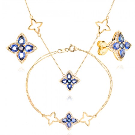 Колие с Диаманти и Сапфири Elizabeth Колие с Диаманти и Сапфири Elizabeth