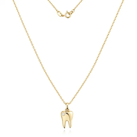 Златно колие с диамант Diamond Smile