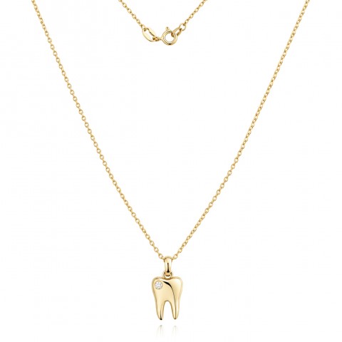 Златно колие с диамант Diamond Smile
