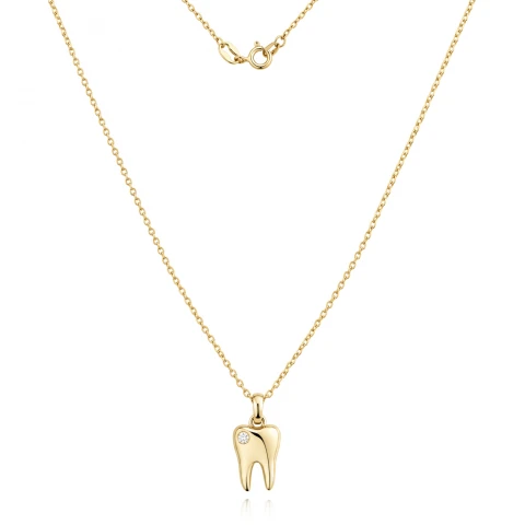 Златно колие с диамант Diamond Smile