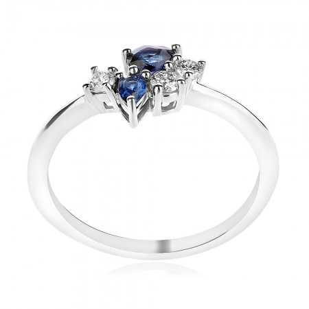 Пръстен С Диаманти и Сапфири Sophia Пръстен С Диаманти и Сапфири Sophia