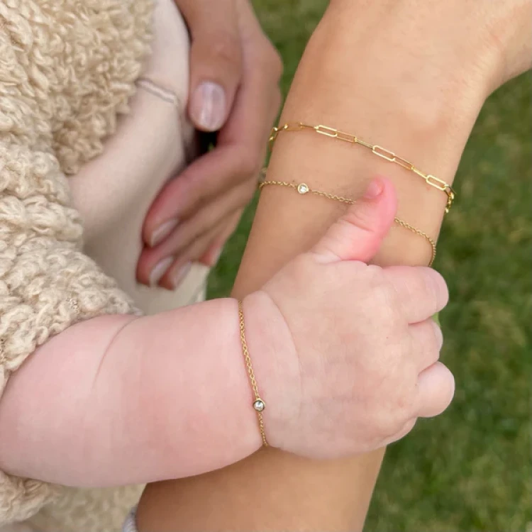 Комплект златни гривни Mama & Baby Комплект златни гривни Mama & Baby