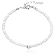 Сребърна гривна Pearl with star
