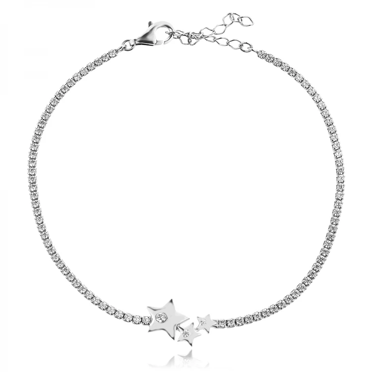 Сребърна гривна Star