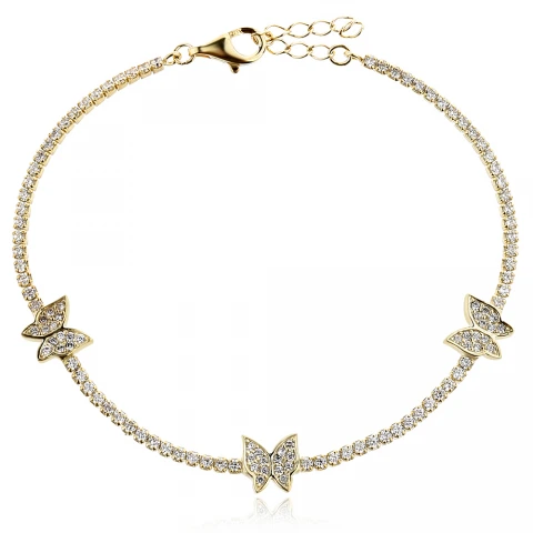 Сребърна гривна BUTTERFLY