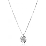 Сребърно колие Clover