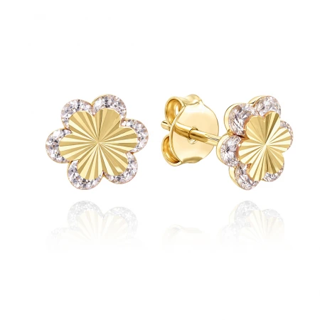Златни детски обеци Bloomie