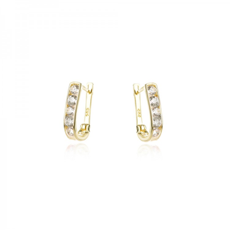 Златни детски обеци Врабчета - Детски обеци